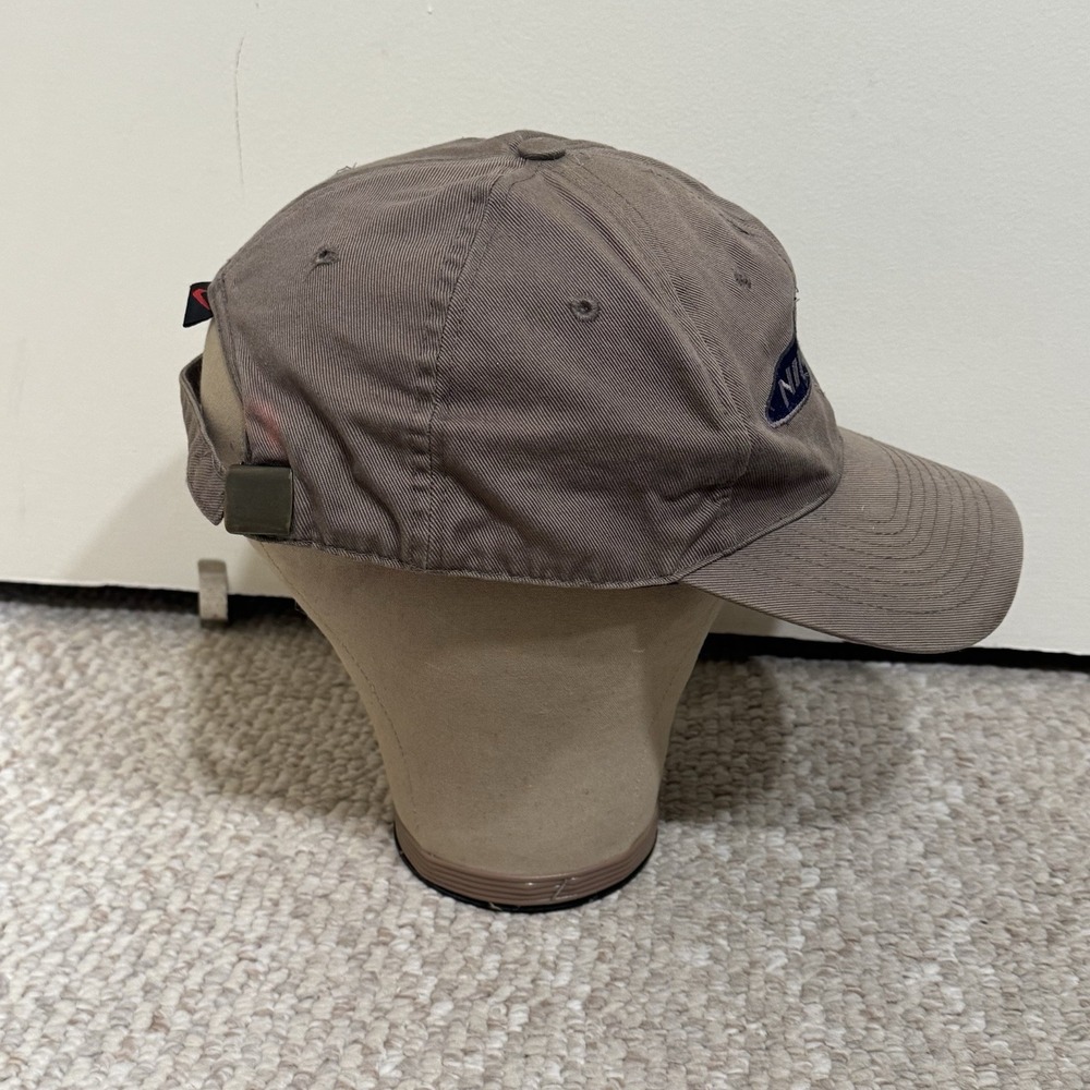 VTG 90s Nike Dad Hat Strapback Oval Swoosh Logo Preppy Cap Brown Y2K - Picture 5 of 12